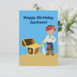 Anpassningsbar Coola Pirat Boy Kids Grattis på föd