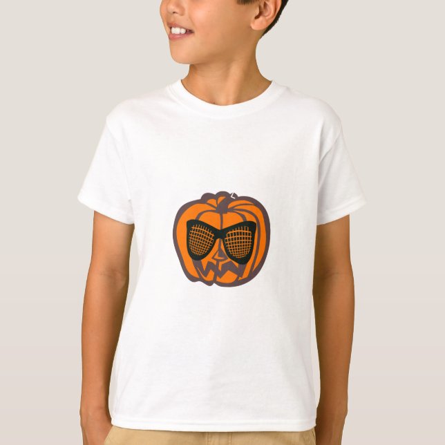 Anpassningsbar Coola Pumpkin Halloween Tee Shirt (Framsida)