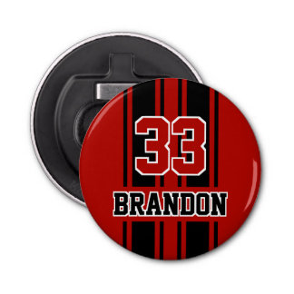 Anpassningsbar Coola Red and Black Auto Tävling Sp Flasköppnare