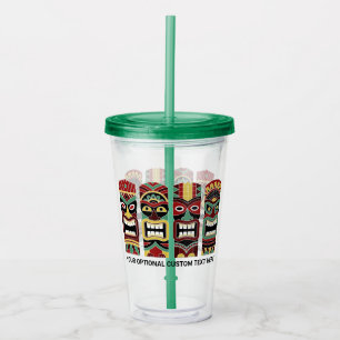 Anpassningsbar Coola Tiki Totems tumörer Take Away Mugg