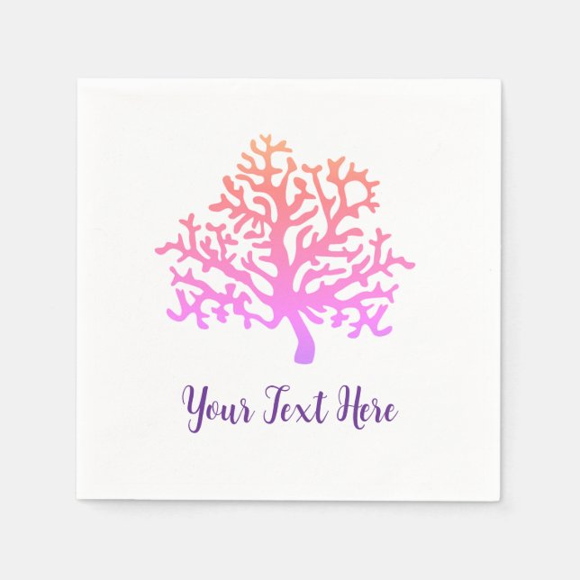 Anpassningsbar Coral Reef-målning Pappersservett (Framsidan)