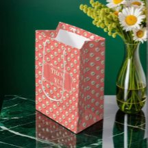 Anpassningsbar Coral Tack Gift Bag med pel-informa