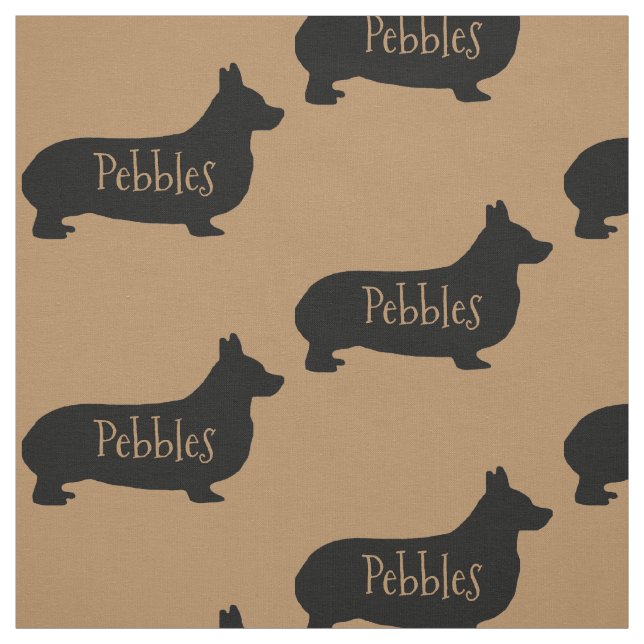 Anpassningsbar Corgi Hund Fabric Tyg (Provkarta)