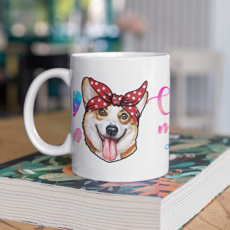 Anpassningsbar Corgi Mamma Cute Mors dag Hund älsk Kaffemugg