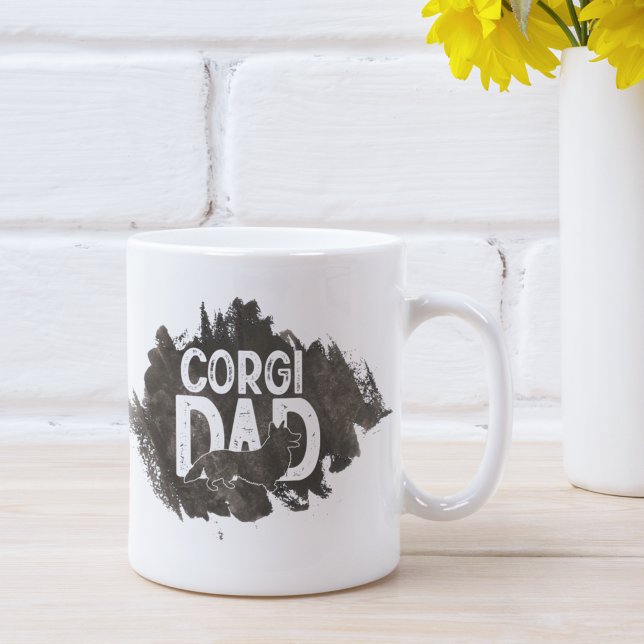 Anpassningsbar Corgi Pappa Fars dag Hund älskare Kaffemugg (Skapare uppladdad)