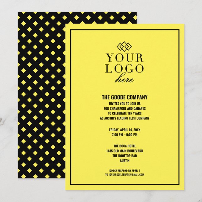 Anpassningsbar Corporate Company Event| Party Inbjudningar (Fram/baksida)