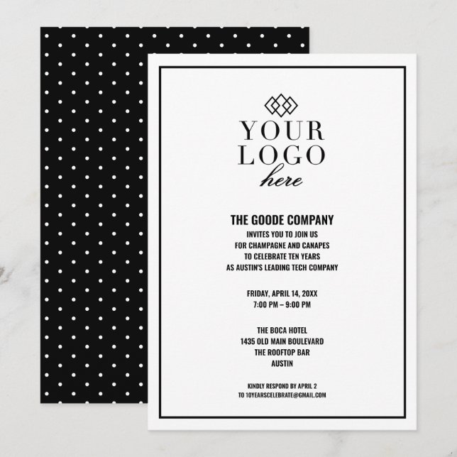 Anpassningsbar Corporate Company Event| Party Inbjudningar (Fram/baksida)