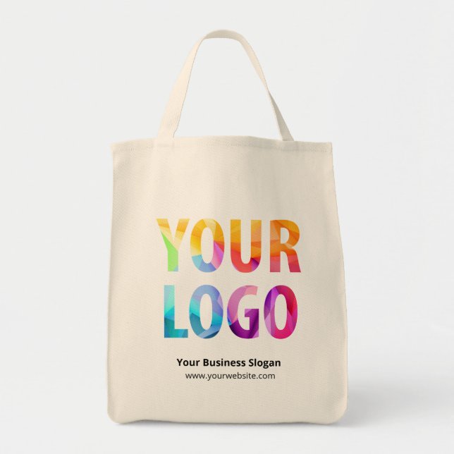 Anpassningsbar Corporate Logotyp Branded Promotion Tygkasse (Framsidan)