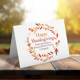 Anpassningsbar Corporate Thanksgiving - vacker hös Kort
