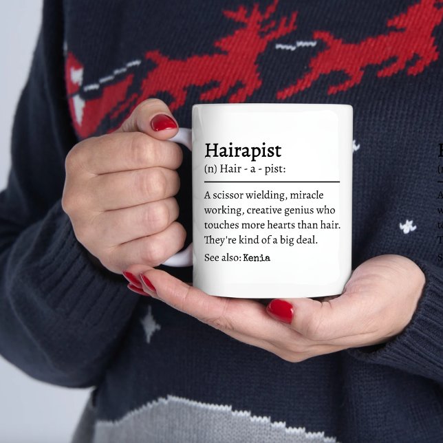 Anpassningsbar Cosmetology Hairapist Definition Sa Kaffemugg (Skapare uppladdad)