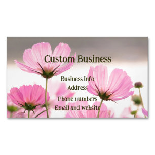 Anpassningsbar Cosmos Garden Flowers Blommigt Magnetiska Visitkort