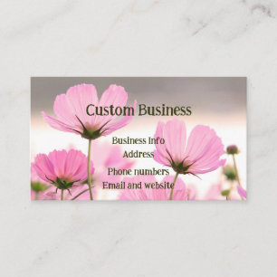 Anpassningsbar Cosmos Garden Flowers Blommigt Visitkort