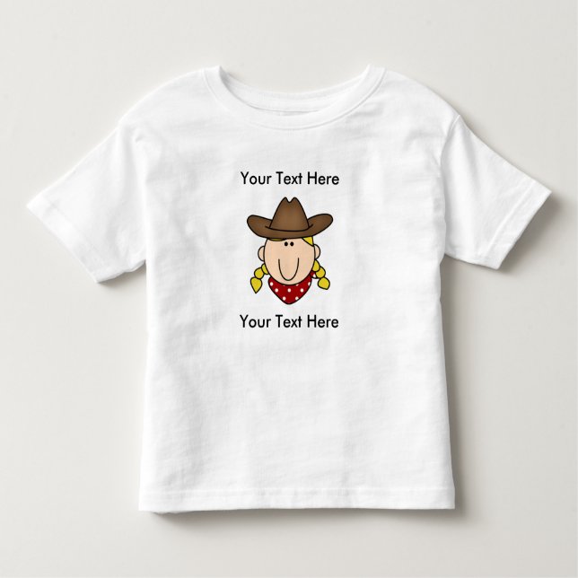 ANPASSNINGSBAR COW GIRL BLOND T-Shirt (Framsida)