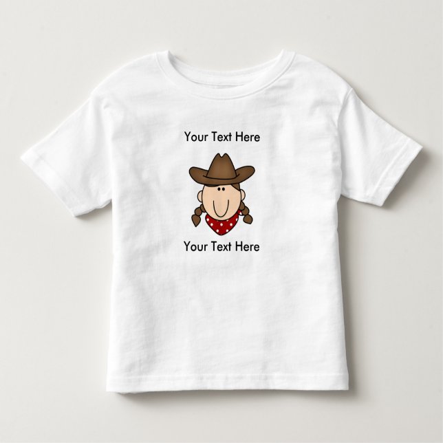 ANPASSNINGSBAR COW GIRL BROWN T-Shirt (Framsida)