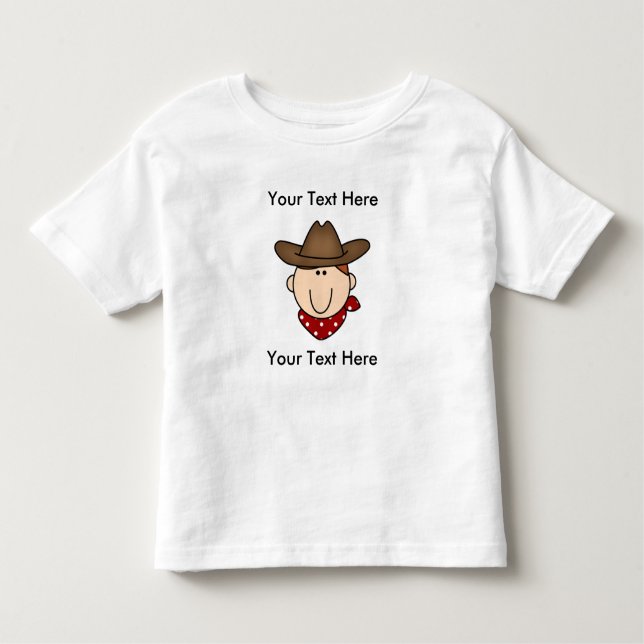 Anpassningsbar Cowboy Red T-Shirt (Framsida)