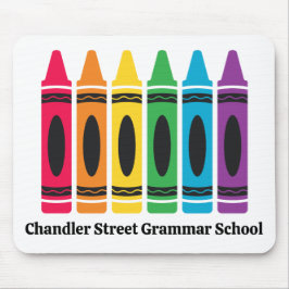 Anpassningsbar Crayon Mouse Pad - med School Namn Musmatta