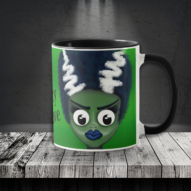 Anpassningsbar Crazy i Kärlek Bride Frankenstein M Kaffemugg (Skapare uppladdad)