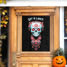 Anpassningsbar Creepy Blue Rosa Halloween Sugar Sk
