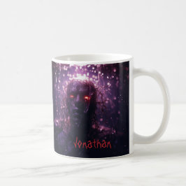 Anpassningsbar Creepy Zombie Horror Lila Halloween Kaffemugg