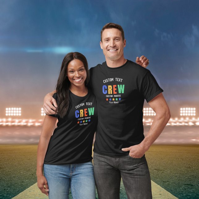 Anpassningsbar Crew Retro-gruppskjorta T Shirt (Skapare uppladdad)