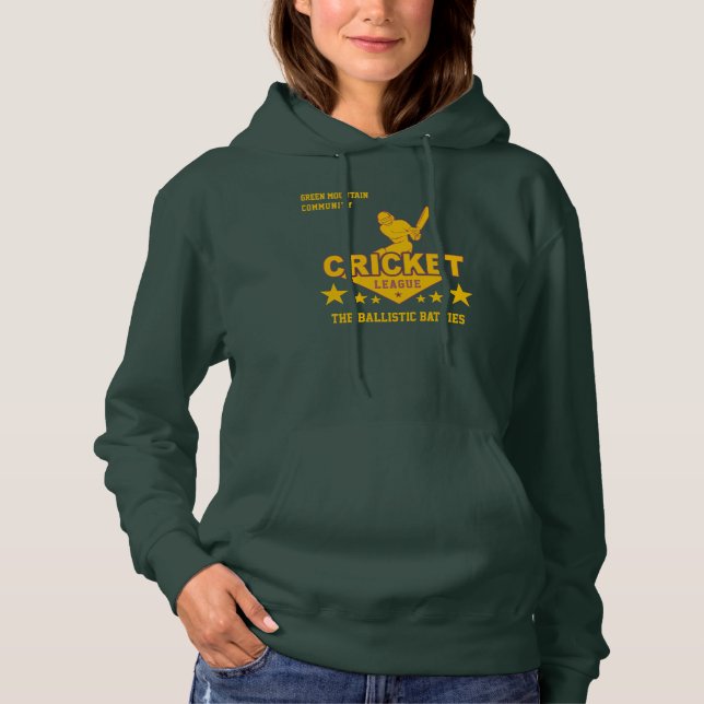 Anpassningsbar Cricket Klubb League Sport Namn Num T Shirt (Framsida)