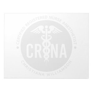 Anpassningsbar CRNA Auktoriserad Registrerad sjuks Anteckningsblock