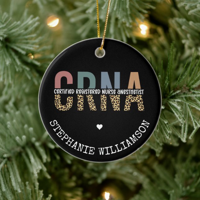 Anpassningsbar CRNA Auktoriserad Registrerad sjuks Julgransprydnad Keramik (Träd)