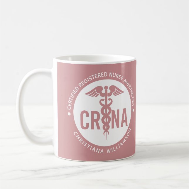 Anpassningsbar CRNA Auktoriserad Registrerad sjuks Kaffemugg (Vänster)