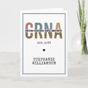 Anpassningsbar CRNA Auktoriserad Registrerad sjuks Kort