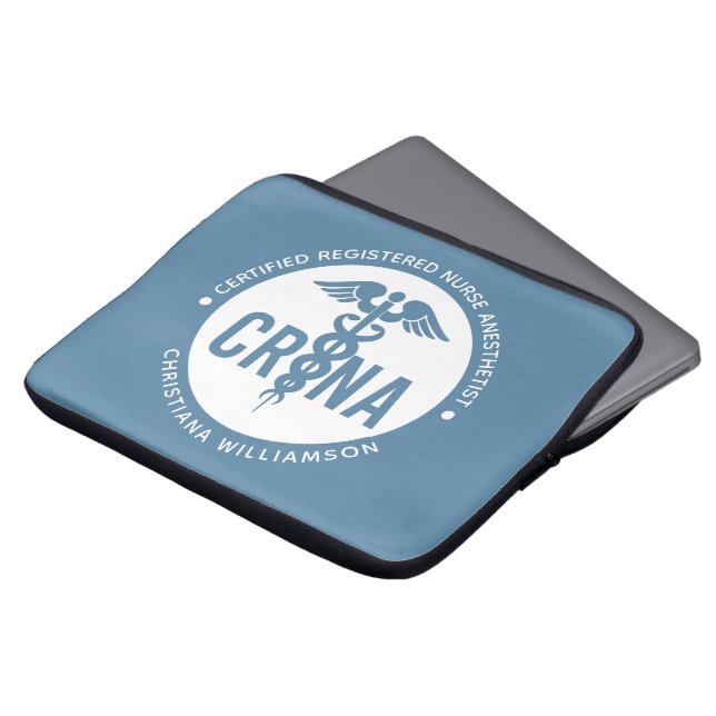 Anpassningsbar CRNA Auktoriserad Registrerad sjuks Laptop Fodral (Framsida topp)