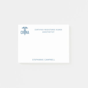 Anpassningsbar CRNA Auktoriserad Registrerad sjuks Post-it Block
