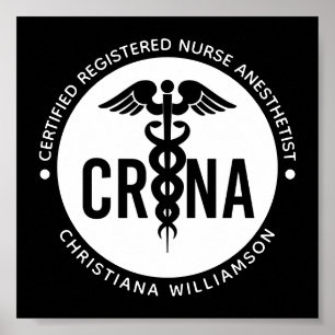 Anpassningsbar CRNA Auktoriserad Registrerad sjuks Poster