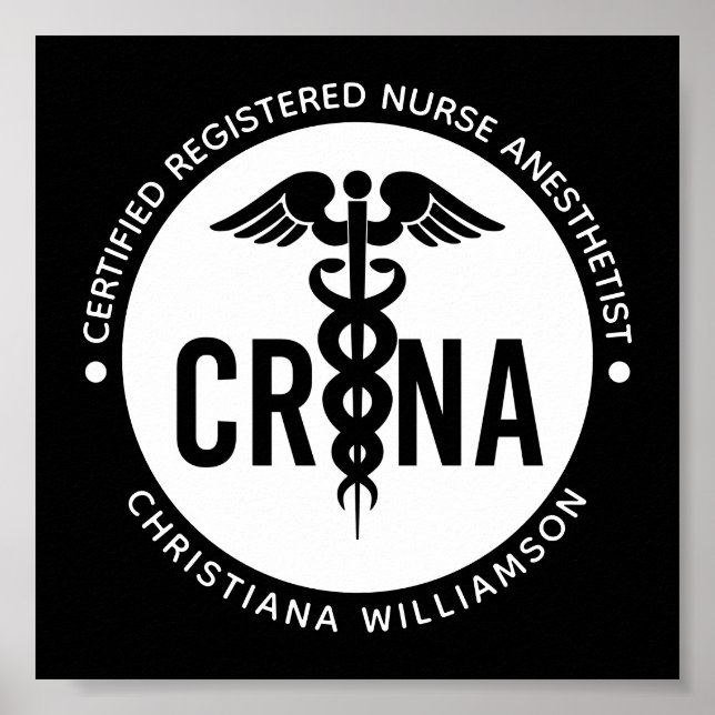 Anpassningsbar CRNA Auktoriserad Registrerad sjuks Poster (Framsidan)