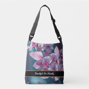 Anpassningsbar Crossbody Blommigt Bag "Tacksam för Axelväska