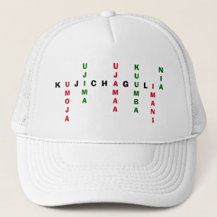 Anpassningsbar Crossword Kwanzaa NGUZO SABA Keps