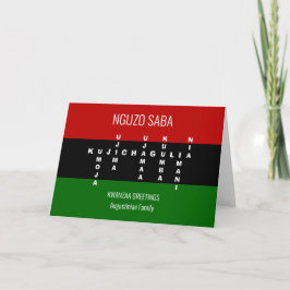 Anpassningsbar Crossword NGUZO SABA Kwanzaa Kort