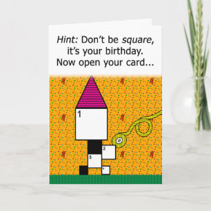 ANPASSNINGSBAR Crossword Puzzle Birthday Card (13x Kort