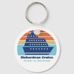 Anpassningsbar Cruise Frakt Family Resa Sunset Kee Nyckelring