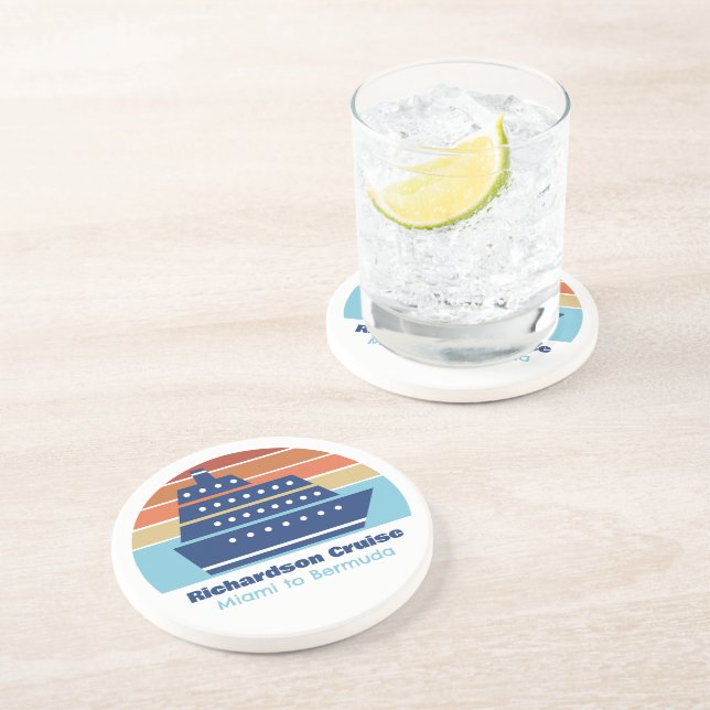 Anpassningsbar Cruise Frakt Family Resa Sunset Kee Underlägg (Sidan)