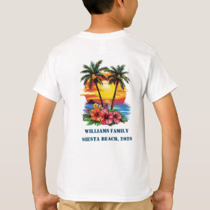 Anpassningsbar Cruise Rosa Handflatan Träd Beach F T Shirt