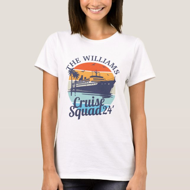 Anpassningsbar Cruise Squad Family Group Friends S T Shirt (Framsida)