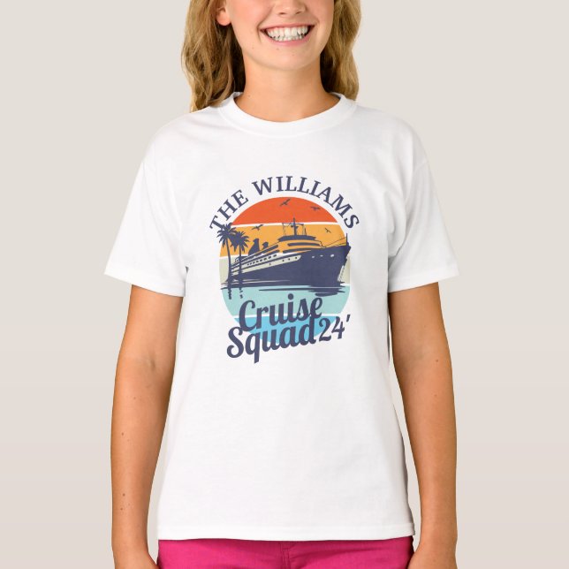 Anpassningsbar Cruise Squad Family Group Friends S T Shirt (Framsida)