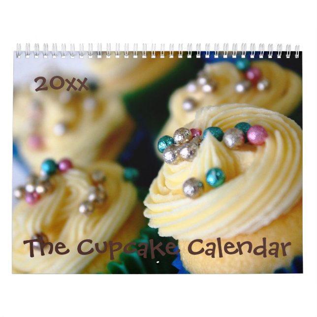 Anpassningsbar Cupcake-kalender Kalender (Omslag)