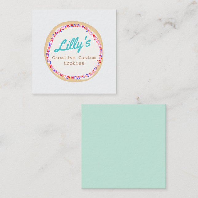 Anpassningsbar Cupkaka eller Cookie Decorator Anteckningskort (Fram/baksida)