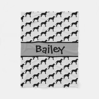 Anpassningsbar Curly-Jackat Retriever Hund Silhoue Fleecefilt