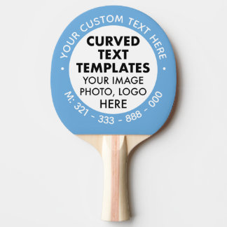 Anpassningsbar Curved Text Man. City Blue Ping Pon Pingisracket