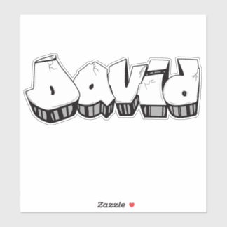 Anpassningsbar-cut "David" Graffiti Vinyl Sticker Klistermärken