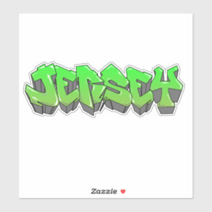 Anpassningsbar-cut "Jersey" Graffiti Vinyl Sticker Klistermärken