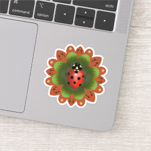 Anpassningsbar cut Vinyl Ladybug Sticker Klistermärken