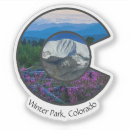 Anpassningsbar-cut Vinyl Winter Park Colorado Stic Klistermärken